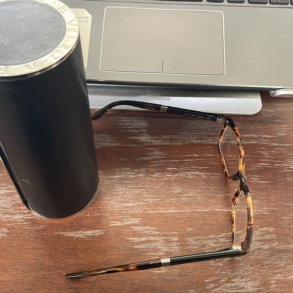 Bulgari 3018 5251 Havana clear brown tortoise eyeglasses with round black case - Picture 12 of 16